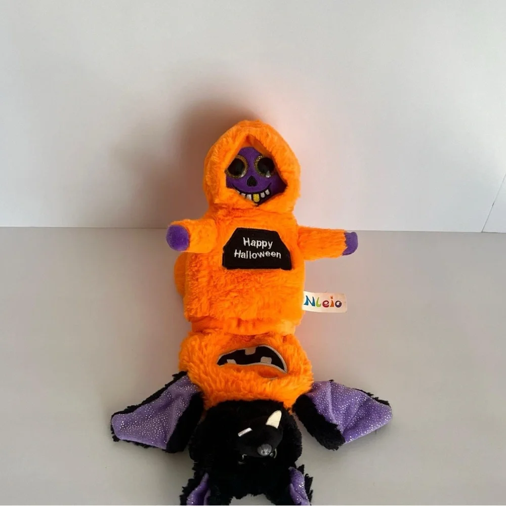 Reversible Pumpkin Bat Plush Halloween Stuffed Toy